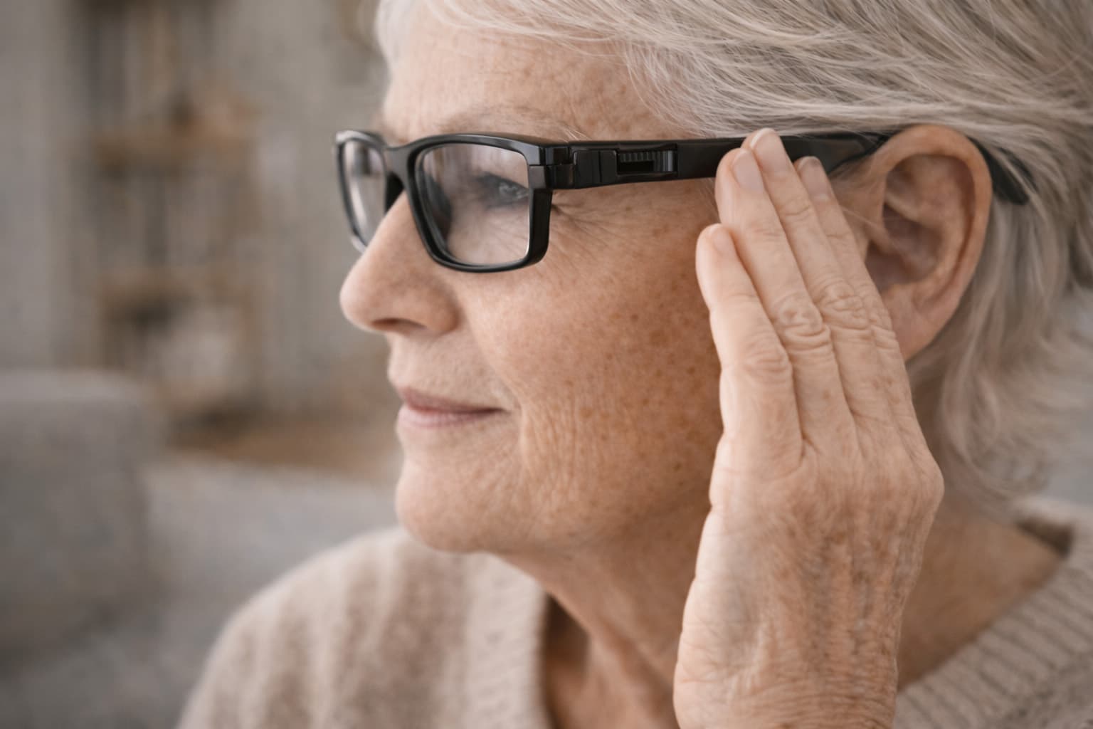 Smart glasses providing discreet hands-free guidance